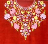 Pure Silk Suit Length - Red - KatraBAZAAR
