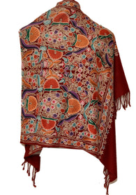 Peacock styled Mix Pashmina Black Stole - KatraBAZAAR