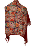 Peacock styled Mix Pashmina Black Stole - KatraBAZAAR