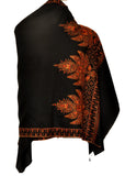 Pashmina Mixed Stole - Black - KatraBAZAAR