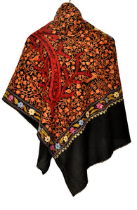 Pashmina Mixed Stole - Black - KatraBAZAAR