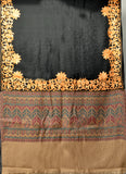 Stole - Black and Golden - KatraBAZAAR