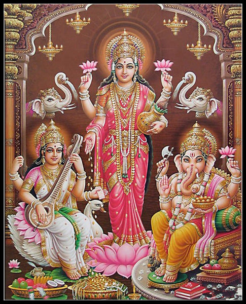 Maa Lakshmi 5D Diamond Painting - KatraBAZAAR