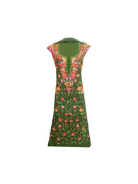 Summer Wear - Green Suit With A Shape Jaal design - KatraBAZAAR