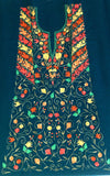Summer Wear - Blue Suit With A Shape Jaal design - KatraBAZAAR