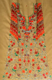 Summer Wear - Cafe Creme Suit With A Shape Jaal design - KatraBAZAAR