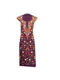 Summer Wear - Maroon  Suit With A Shape Jaal design - KatraBAZAAR
