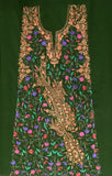 Summer Wear - Green With A Shape Jaal design - KatraBAZAAR