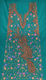 Summer Wear - Teal With A Shape Jaal design - KatraBAZAAR