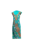 Summer Wear - Teal With A Shape Jaal design - KatraBAZAAR