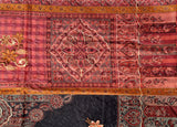 Dark Pink Shawl with Golden work - KatraBAZAAR
