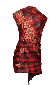 Stole - Red and Black - KatraBAZAAR