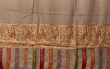 Semi Pashmina Shawl - Brown - KatraBAZAAR