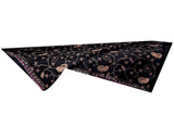 Semi Pashmina Shawl - Black - KatraBAZAAR