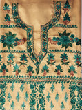 Gold and Green Delight - Suit Length - KatraBAZAAR