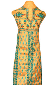 Gold and Green Delight - Suit Length - KatraBAZAAR