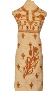 Pure Golden Silk Suit length - KatraBAZAAR