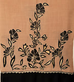 Brown Semi Pashmina Stole - KatraBAZAAR