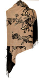 Brown Semi Pashmina Stole - KatraBAZAAR