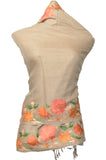 Stole - Orange on Grey - KatraBAZAAR