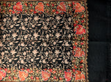 Premium Embroded Stole - Black - KatraBAZAAR