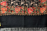 Premium Embroded Stole - Black - KatraBAZAAR