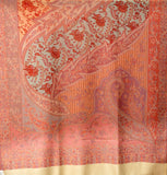 Needle Work on a Semi Pashmina Shawl - KatraBAZAAR