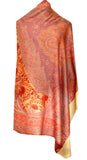 Needle Work on a Semi Pashmina Shawl - KatraBAZAAR