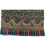 Peacock styled Black Shawl - KatraBAZAAR