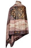 Semi Pashmina Jamawar Shawl with Needle Work - KatraBAZAAR
