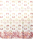 Semi Pashmina White Shawl Embroided with Ari - KatraBAZAAR