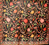 Black Ari on Semi Pashmina Shawl - KatraBAZAAR