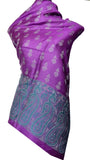 Purple dual side Stole - KatraBAZAAR