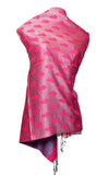Pink dual side Stole - KatraBAZAAR