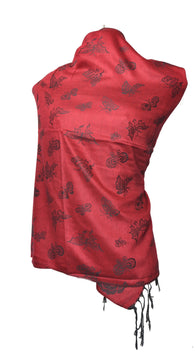 Red dual side Stole - KatraBAZAAR