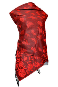 Red dual side Stole - KatraBAZAAR
