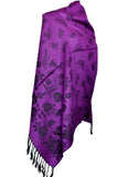 Purple dual side Stole - KatraBAZAAR