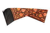 Black semi pashmina stole with jari work from Kashmir - KatraBAZAAR