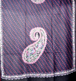 Semi Pashmina Shawl - Black - KatraBAZAAR