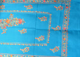 Stole - Cyan Blue - KatraBAZAAR